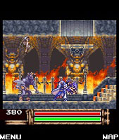 image du jeu video castlevania aria of sorrow sur telephone portable