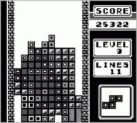 une photo d'écran de Tetris