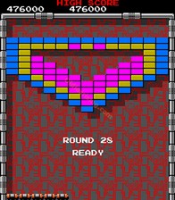 une photo d'Ã©cran de Arkanoid sur Arcade