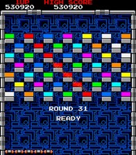 une photo d'Ã©cran de Arkanoid sur Arcade