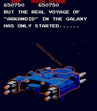 une photo d'Ã©cran de Arkanoid sur Arcade