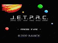 une photo d'Ã©cran de Jetpac sur MSX