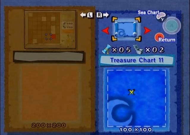Zelda Wind Waker Treasure Charts